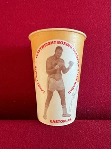 1982, Larry Holmes, "Un-Used",  Paper Cup (Scarce / Vintage) - Picture 1 of 3