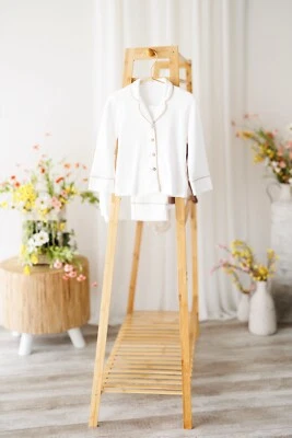 Posh White Pajama Set For Kids 8-9 Years  - Image 1 of 4