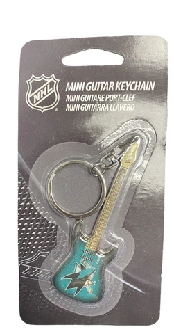 SAN JOSE SHARKS HOCKEY NHL WOODROW MINI GUITAR KEYCHAIN NEW LICENSED Cover