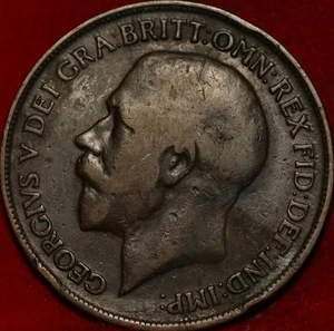 1918 Great Britain One Penny Foreign Coin - Picture 1 of 2