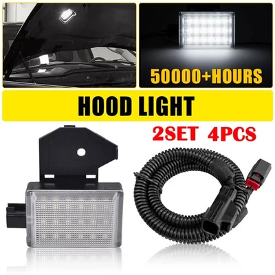 2SET For Dodge RAM 1500 2500 3500 Underhood Hood Courtesy Light w/Wiring Harness Foto 1 de 4