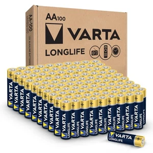 VARTA Longlife AA Batteries 100 Pack Alkaline Triple A Battery - Picture 1 of 5