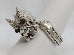ANILLO DRAGÓN PLATA ESTERLINA DRAGÓN VINTAGE Talla 9 - Imagen 1 de 9