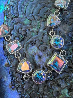 Charles Albert Iridescent Mercury Mist Topaz & Sterling Silver Artisan Bracelet - Image 1 of 4