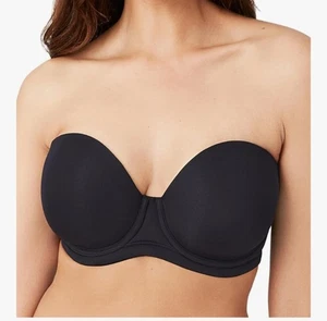 Wacoal Red Carpet Strapless Convertible Bra 854119 Black 34DD NWT - Picture 1 of 6