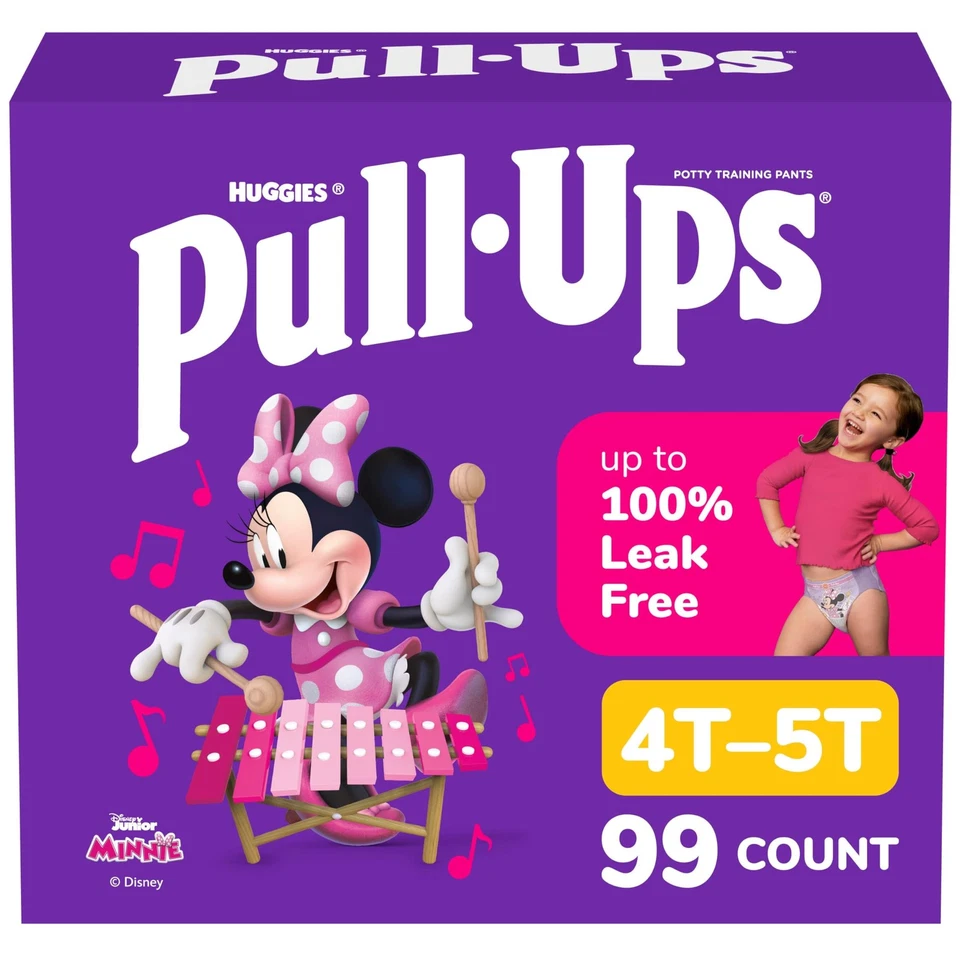 Pull-Ups Girls' Potty Training Pants Size 4T-5T 4T-5T Multi-colored