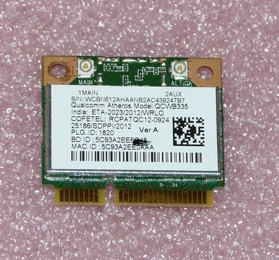 Qualcomm Atheros QCWB335 WLAN Mini PCI-E 802.11n für Acer Aspire E5-551 E5-551G - Bild 1 von 3