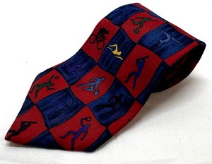 VTG John Henry Olympic Games Collection 1996 Atlanta Necktie 100% Silk - Picture 1 of 12