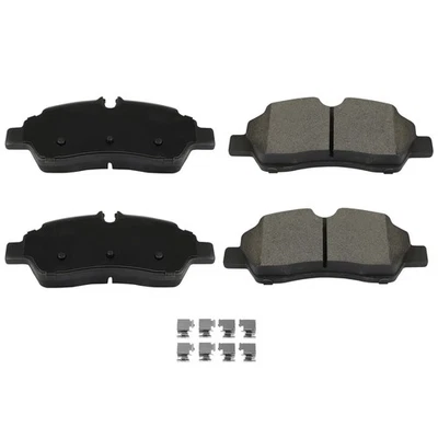 Pastillas de freno traseras de cerámica 4 piezas con hardware para Ford Transit-150 250 350 HD 2015-2019 Foto 1 de 4