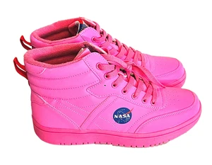 Space NASA Ride Retro Hi Top Women's Reflective Pink Shoes Size: 8M NS203241 - Picture 1 of 12