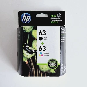 HP Instant Ink Cartridge 63 czarny i trójkolorowy - nowy i zapieczętowany - termin ważności marzec 2018 - Zdjęcie 1 z 3