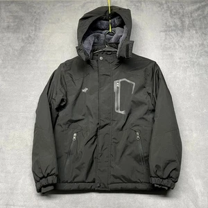 Wantdo Ski Jacket Boys 8 Black Fleece Lined Pockets Waterproof Full Zip Hooded - Picture 1 of 10