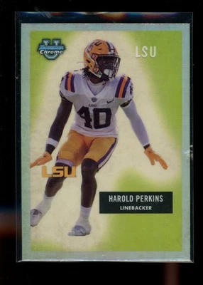 2023 Bowman University Chrome #55BF-2 Harold Perkins 1955 Bowman Football - Image 1 of 2