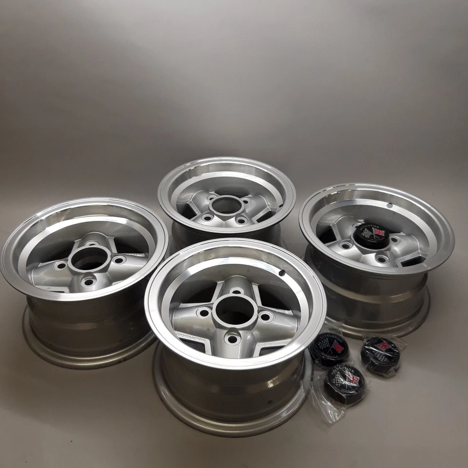 Classic Mini Revolution Alufelge 6j*10 Satz 4 Stück Silber Leyland Austin Rover - Bild 1 von 4