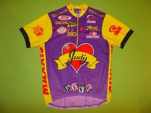 VINTAGE Shirt JUDY ROCK SHOCK RACING (M) CANARI TOP!! Radfahren Made in USA - Bild 1 von 9