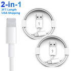 Usb Charger Cable 3/6 Ft For Apple Iphone 13 12 11 Xr 8 7 6 5 Charging Cord Lot