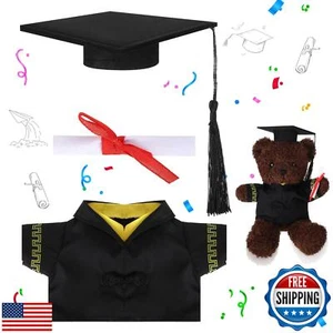 SEEWEY Graduation Bear Clothes Graduation Cap and Gown Outfit Fits Most 8" -  - Picture 1 of 5