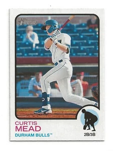 Curtis Mead 2022 Topps Heritage Minor Base Card Durham Bulls Rays (#162) - Bild 1 von 2