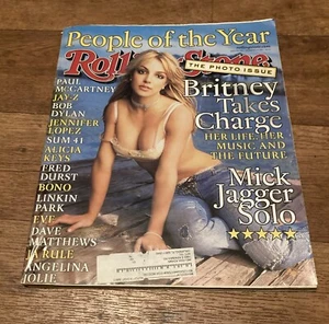BRITNEY SPEARS Rolling Stone December 2001 Large Magazine Also Kiss Advert - Picture 1 of 6