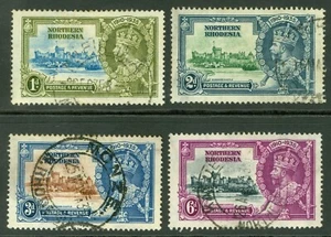 SG 18-21 Rhodesia del Norte 1935 Juego de 4 Jubileo de Plata. CAT usado muy bien £18 - Imagen 1 de 1
