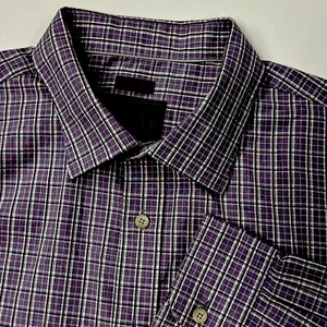 Jos. A. Bank Reserve Men’s Tailored Fit Purple Striped Button Down Size XL - Picture 1 of 6