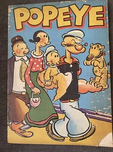 Vintage copyright 1937 Linen Popeye Book, King Features Syndicate - Picture 1 of 13