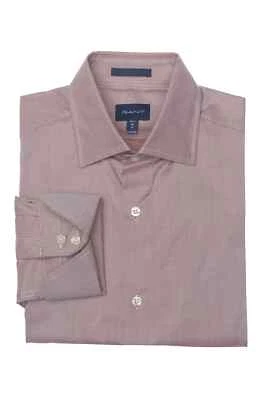 Camisa GANT Caoba Rojo Diamante Dobby Calce Ajustado Cuello Extendido 3005066 Talla M Nueva con Etiquetas Foto 1 de 3