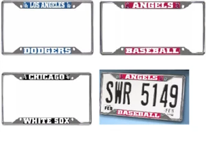 New MLB Car Truck Chrome Metal License Plate Frame - Picture 1 of 13