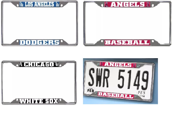 New MLB Car Truck Chrome Metal License Plate Frame - Image 1 of 1