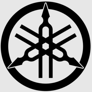 Yamaha Tuning Fork Logo Vinyl Decal Window Bumper Sticker Off Road 4x4 JetSki - Picture 1 of 2