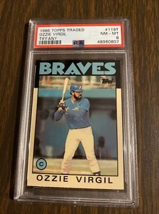 Topps Traded Tiffany Ozzie Virgil 119T Braves 1986 PSA 8 - Imagen 1 de 2