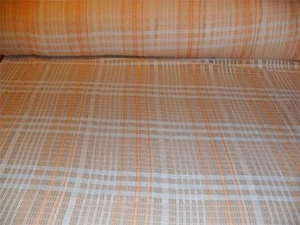 ORANGE SHERBET OFFEN GEWEBT VORHANG Stoff BAUMWOLLE POLY Vintage VIELE VERFÜGBAR Retro - Bild 1 von 1