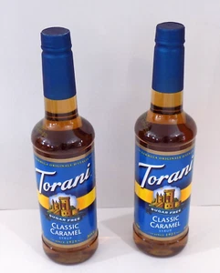 Lot of 2 Torani Sugar Free Classic Caramel Syrup (750 mL) - Iced Coffee - Picture 1 of 2