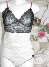 Vive Maria  Wäscheset Hemdchen + Slip Nice Girl Set Offwhite/Black size: 2L Neu 