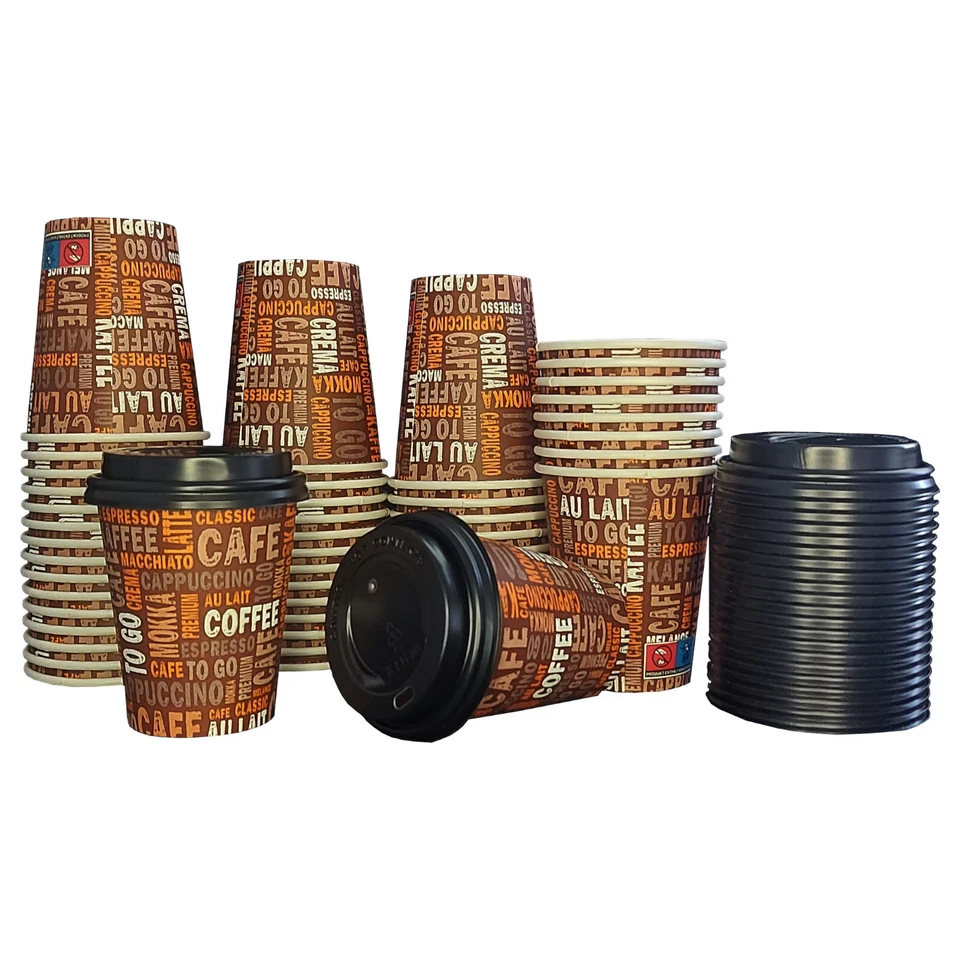 Kaffeebecher to go Pappbecher coffee to go Becher 100ml 200ml 250ml 300ml 400ml - Bild 1 von 1