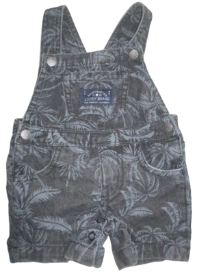 Mono vaquero gris negro marca Lucky bebé bebé 3-6 meses patrón palmera Foto 1 de 4