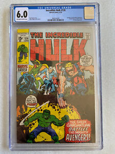 Incredible Hulk #128 CGC 6.0 1970 - Avengers appearance