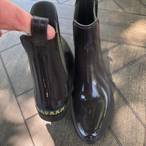 LAUREN RALPH LAUREN Women's Size 10 Rain Boots TALLY BROWN Polka Dot Lining - Picture 1 of 12