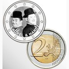 2€ EURO - LAUREL & HARDY - COLORATO - SUBITO DISPONIBILE!!!