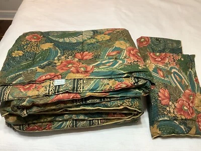 Роскошное королевское одеяло Croscill 2 королевских наволочки и 2 балдахина редкий узор Remi - Изображение 1 из 4