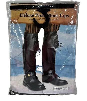 Spirit Deluxe Pirata Negro Bota Prendas para el torso Talla Adulto Juegos con disfraces Halloween Feria del Renacimiento Foto 1 de 4