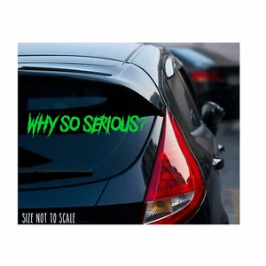 Why So Serious Sticker Decal - Joker Hahaha Lime Green 8" - Picture 1 of 1