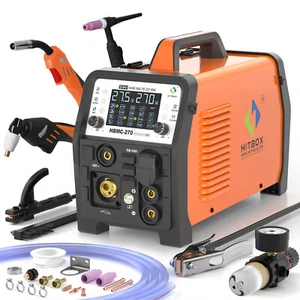 HITBOX 6-in-1-Schweißgerät 200A Aluminium-Plasmaschneider MIG/TIG/CUT Gas/Gaslos - Bild 1 von 7