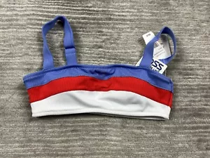 Jessica Simpson Swim Top Womens Medium Multicolor Striped NWT - Picture 1 of 7