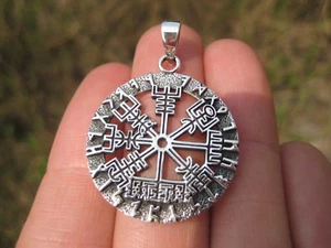 925 Silver Viking Nourse Celtic Trident Pendant Necklace jewelry Art A14 - Picture 1 of 8