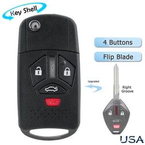 Upgraded Flip Remote Key Fob Case Shell for Mitsubishi Eclipse Galant 2007-2012 - Picture 1 of 8