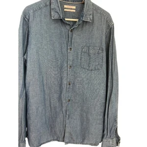 Esprit Denim Shirt Mens XL Slim Fit Long Sleeve Button Up Casual - Picture 1 of 9
