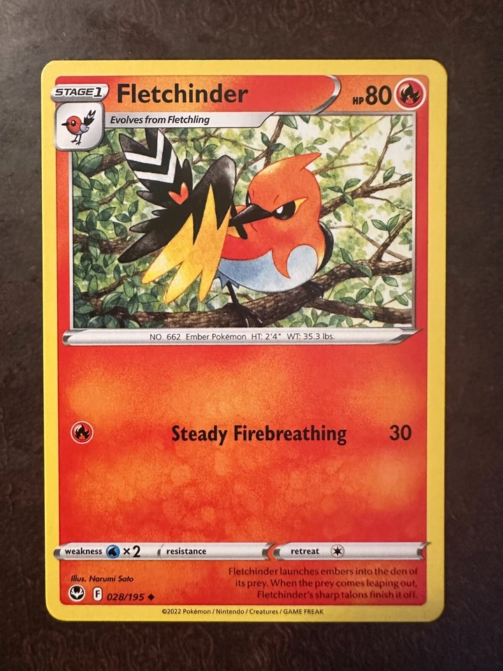 Fletchinder 028/195 Swsh12: Sword & Shield - Silver Tempest Regular - Image 1 of 2