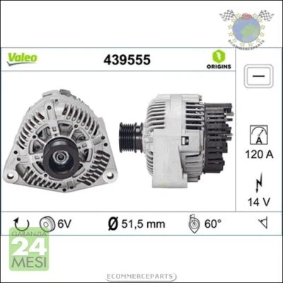 Alternatore Valeo per DAEWOO MUSSO MERCEDES CLASSE S 300 280 T1/TN 410 408 T1  P - Immagine 1 di 4