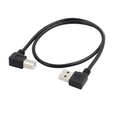 USB-A 2.0 Right-Angle Male to USB-B Male Printer/Scanner Cable Cord 50cm  - Image 1 of 4